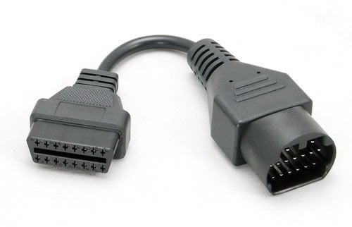 Goliton, S-EOLF-MAZDA17P, Kabeladapter von OBD/OBD2(16Pin) auf die proprietäre Mazda-17Pin-Schnittstelle, Stecker/Buchse, Farbe: schwarz