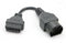 Goliton, S-EOLF-MAZDA17P, Kabeladapter von OBD/OBD2(16Pin) auf die proprietäre Mazda-17Pin-Schnittstelle, Stecker/Buchse, Farbe: schwarz