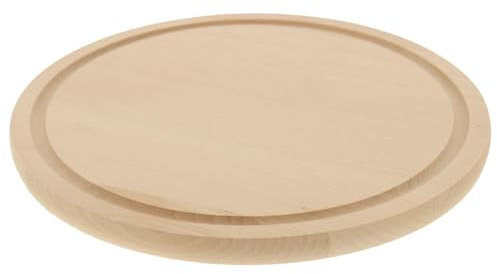 HOFMEISTER® Schneidebrett rund mit Saftrille aus Buchenholz 20 cm