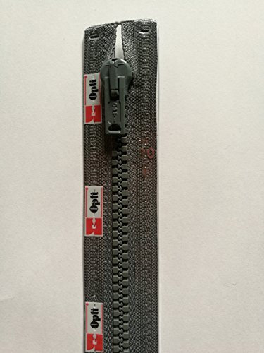 Opti P60-30-00002 Reißverschluss, 100 Prozent Polyester, 00002 Grau, 33cm x 3cm x 1cm