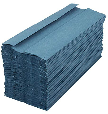 2Work 1-Ply C-Fold Hand Towels Blue (Pack of 2880) KF03800