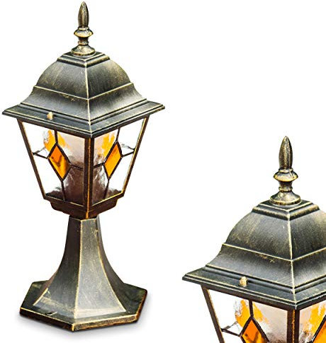 Sockelleuchte Aussenlampe Außenstehleuchte Wegeleuchte Pollerlampe bronze