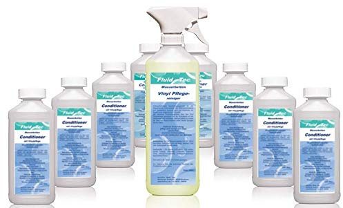 Fluid-Tec 8 x 250ml Wasserbett Conditioner Konditionierer für Wasserbetten Aller Hersteller Plus 1 x 500ml Vinyl Pflegereiniger mit Citrusduft