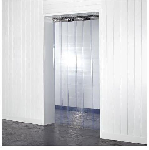 Anti-Microbial Anti-Bacterial Food Safe Hygeinic PVC Strip Curtain Kit - Ideal for Personnel Door/Catering (1m x 2m) Kitchen/Restaurant/Catering Curtain
