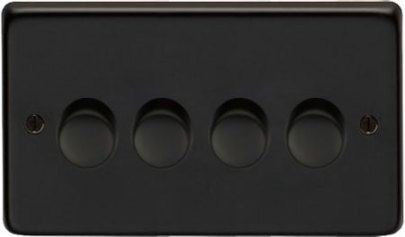 Quad 400W Dimmer Switch - Matt Black