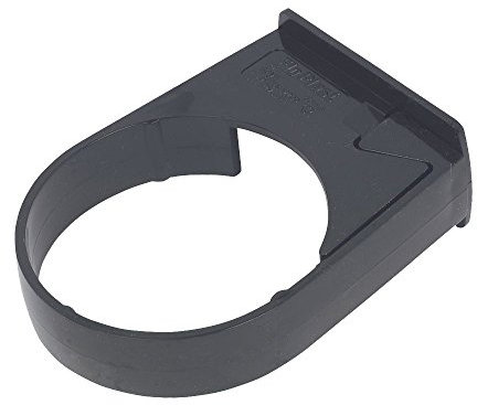 Floplast (50mm Downpipe Clip x 2) (Black) 50mm Downpipes & 76mm Miniflo Guttering for shed, Porch, Conservatory, Out Building, etc Full Range Black NOT Standard House Size which Would be 68MM