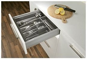 Handles & Ironmongery Cutlery Tray for 600mm Cabinet Matt Anthracite by Stolmet manufacturing (530mm wide x 430mm deep)