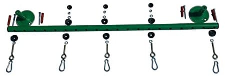Deckenhalterung für Sport Fitness Turngeräte Turnringe Turntrapez Klettertau Strickleiter Kletternetz Boxsack Stange Reckstange Deckenmontage (mit Turntrapez & Klettertau 3 m)