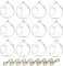 NUPTIO 12 Stücke 8cm Hängen Glaskugel Teelicht Kerzenhalter Paket Aktualisiert Hause Hochzeit Mittelstücke Weihnachten Decor Garten Deko Indoor & Outdoor Teelicht Kerzenhalter (mit 2 Löchern)