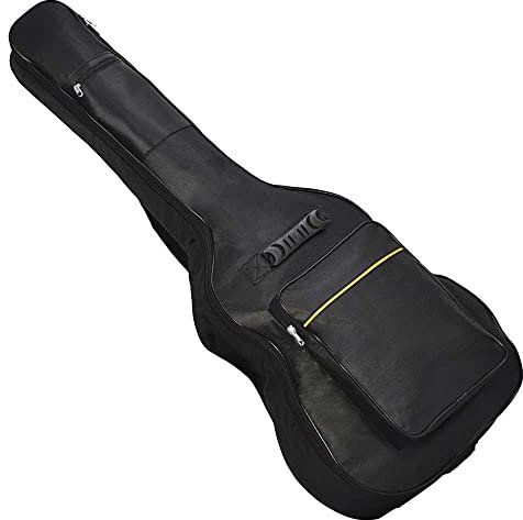 OcioDual Custodia Chitarra Classica, Custodia Chitarra Acustica, Zaino con Tasca Esterna e Maniglia per il Trasporto, Imbottita, Base in gomma, Morbida Borsa Zaino Nylon Tracolle, Nero