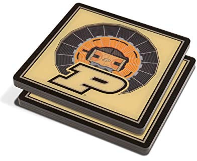 YouTheFan NCAA Purdue Boilermakers 3D Stadium Drink Coasters