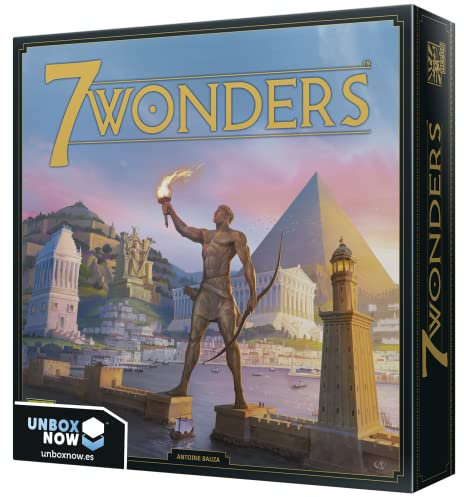 Asmodee 7 Wonders, Juego de Civilizaciones Ganador de Varios Premios, Juego de Mesa a Partir de 10 Años, de 3 a 7 Jugadores, 30 Minutos por Partida, Español