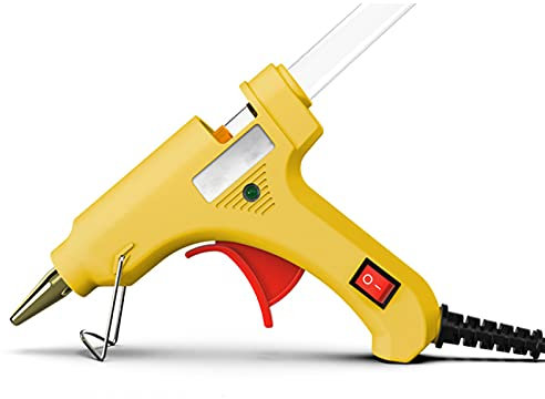 ZHYX Hot Glue Gun, Mini Glue Gun, High Temperature Melt Glue Gun, for DIY Arts, Hobby, Wood, Fabric,Yellow-90Wa