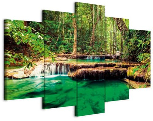 B&D XXL - Akustikbild Akustikbild Wasserfall, Schallschutz, Wohnzimmer | Verbessert Raumakustik, reduziert Hall, ideal fürs Büro oder Wohnzimmer, hochwertige Verarbeitung, schnelle Montage, stilvoll