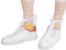Silikon Regenüberschuhe, Regen Überschuhe, Vollständig Regendichtes Reißverschluss Design mit Rutschfesten Linien Wasserdichte Wiederverwendbare Schneeschuh Weiß(M)