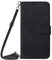 PekaTech Handykette für Samsung Galaxy A12 / M12 Schutzhülle, PU-Leder Hülle - Handyhülle mit Band zum Umhängen - Klapptasche Handytasche Case mit Handy-Kette, Kartenfach und Portmonee, Schwarz