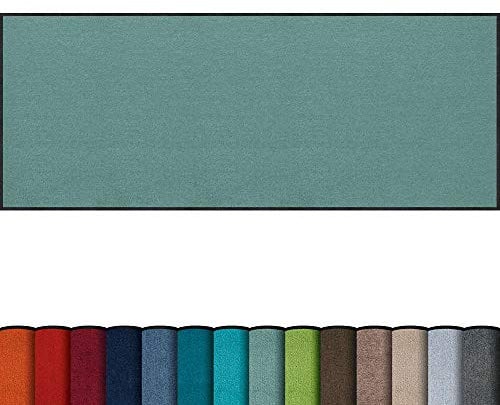 Erwin Müller Fußmatte Mainz, Schmutzfangmatte, Sauberlaufmatte Uni Jade Größe 30x100 cm - rutschfest, pflegeleicht, für Fußbodenheizung geeignet (weitere Farben, Größen)