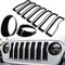 CKPEOR Griglia Anteriore Griglia Inserto Griglia e Copertura Trim Faro per Jeep Wrangler JL JLU Unlimited Sport/Sport 2018-2022, Accessori Esterni,Nero