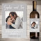 Autocollants de vin d'impression personnalisés avec photo, décor de fête de fiançailles de mariage,etiquette bouteille personnalisable,20 pièces (14,9 x 12.7cm)
