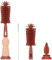 Vicloon Cepillo para Biberones, 3 en 1 Kit Cepillo de Silicona para Botella, Cepillo de Pezón Limpieza de Botellas para Bebés Kit para Botellas y Tetina, Sin BPA(Rojo)