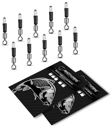 AMZfishing NEU Feeder Quick Change Swivel | Method Feeder | Friedfischangeln | Angelwirbel | Wirbel Angeln | Feeder Fischen | Feeder Zubehör | Angeln Wirbel (a: #S, 10 Stück)