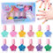 ETYJO Kids Nail Polish Set for Girls - 12 Colors Non-Toxic, Peel Off, Quick Dry Varnish - Teenage Gift