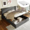 Kayan Stauraumbett Polsterbett Hydraulisch Doppelbett 160x200cm, Lattenrost aus Holz, Bett mit Lattenrost aus Metallrahmen, Leinen (160x200cm +Matratze, Grau 1)