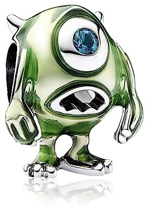 HAEPIAR S925 Charm en argent sterling pour le bracelet Collier Charm Dangle Mostro verde pour les filles des femmes cadeaux d'anniversaire