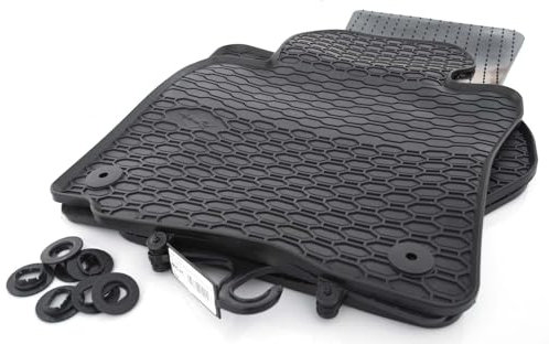 Gummimatten passend für VW Golf 5 6 Jetta Scirocco Gummi Fußmatten Set Geruchsneutral Wabendesign 4STK Schwarz