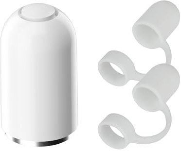 DaiUni Pencil Kappe, Pencil Kappenhalter, iPencil Magnetische Ersatzkappe und Halter, Magnetische Ersatzkappe und Halter (1 Stück Kappe & 2 Stück Kappenhalter, Weiß)