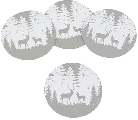 sous-Verre en Vinyle Cerf (Lot de 4)