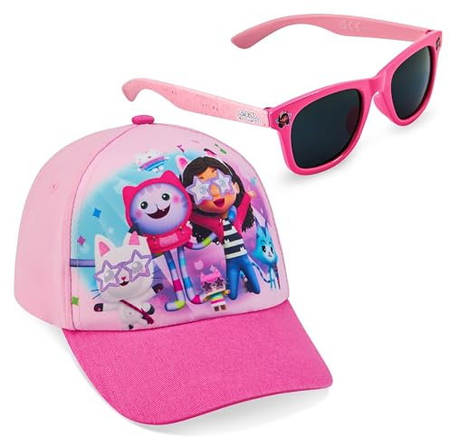 Gabbys Dollhouse Sonnenbrille Kinder Baseball Cap Set mit 400 UV-Schutz - Geschenke für Mädchen
