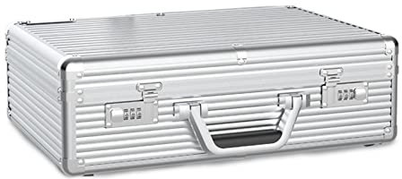 Toolbox for Home Portable Aluminum Hard Tool Box Briefcase Multifunction Password Storage Toolbox Carrying Case with Comfortable Handle Organizer Chest Tool Case (Size : 37.5 * 26.5 * 10.5CM)