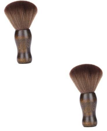 Ipetboom 2piezas Cepillo De Limpieza De Cabello Para Barbería Mango De Madera Herramienta De Estilo y Cuidado Para Hombres y Mujeres Salones De Belleza