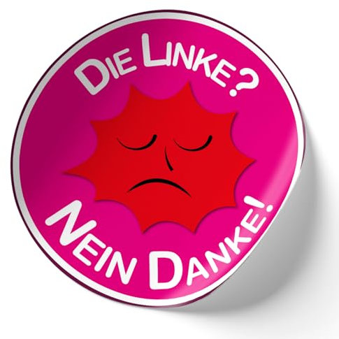 Finest Folia 2er Set Autoaufkleber Politik 10x10cm politische anti Sticker Aufkleber für Auto Kfz motorrad laptop fenster Selbstklebend R218 (17 Linke 2)
