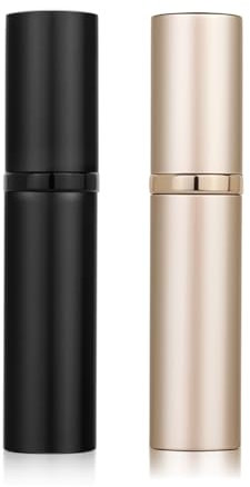 Aurdox Parfümzerstäuber, nachfüllbare und tragbare Parfümflasche für Reisen, 5 ml, kleine Sprühflaschen mit Bodenpumpe, Spender für Damen und Herren, auslaufsicher und luxuriöses Design (Gold und