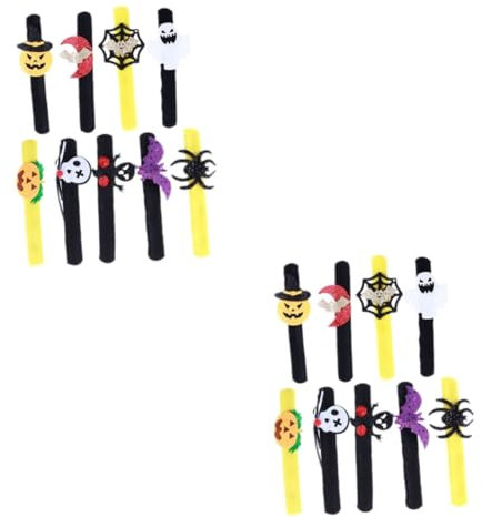 VICASKY 14 Stk Halloween-Schnappring-Armband Armbänder für Halloween-Kostüme Schlagarmbänder für Kinder kostüm halloween kinder halloween kinder kostüme Ornament Schädel Pat-Ring