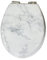 Home Hacks Toilet Seat - Toilet Seat Soft Close - 3D & White MDF Wooden Toilet Seats Quick Release Toilet Lid with Adjustable Hinges, EasyTop Fixing, Easy to Clean, Bathroom (White Marble)