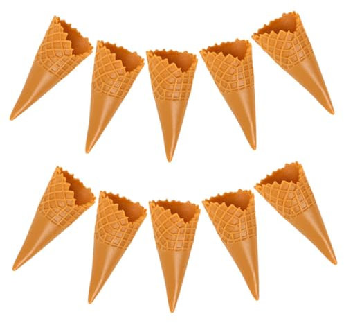 ULDIGI 10 Piezas adorno de cono de helado de bricolaje modelo de cono de helado en miniatura pequeño cono de helado acsesorios para el cabello fundas moviles manualidades DIY charms