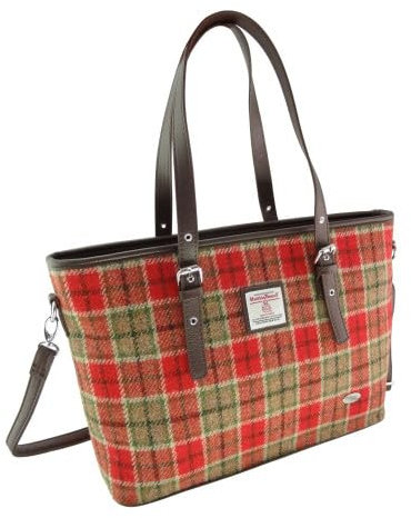 Glen Appin Minimal, Col 134 Soft Pink, Rotes und grünes Schottenkaro