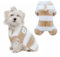 Yisight Hundepullover Fleece für Kleine und Mittlere Hunde - 4 Beine, Jumpsuit Winter, Hundemantel, Khaki-Streifen