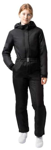 HORZE Annica Women's Waterproof Windproof Silicone Full Seat Jumpsuit, caviar black, 6