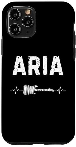 Hülle für iPhone 11 Pro Aria Gitarre Herzschlag Gitarrist Retro Vintage