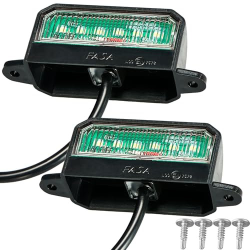 ETUKER LED 2x Kennzeichenbeleuchtung 12v Anhänger Rückleuchten Nummernschildbeleuchtung Wasserdicht E Prüfzeichen