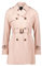 zero Damen Trenchcoat mit Bindegürtel 44, Rose Parfait