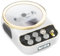Retro CD Player Tragbar mit Bluetooth 5.3 HiFi Sound Lautsprecher Nachtlicht Staubschutz LED-Bildschirm FM-Radio Unterstützt AUX/TF Karte Kopfhörerbuchse für Geschenk Zuhause 4 in 1-Weiß