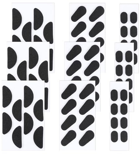 36 Pairs Soft Nose Pads for Glasses Adhesive Anti-Slip Silicone Eyeglass Nose Pads Cushion, Air Chamber Glasses Noses Pad, Self-Adhesive Anti-Slip Soft Foam, 1.5mm, Black