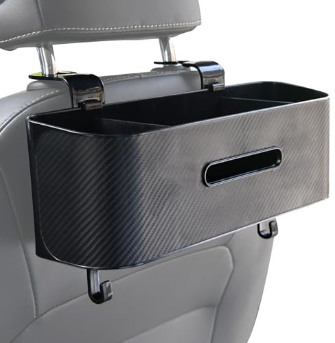 Genérico Caja De Almacenamiento Para Asiento Trasero Del Coche | Porta Servilletas Para Vehículo,Organizador De Gran Capacidad Para Camión Porta Servilletas Para El Asiento Trasero