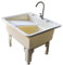 Évier Multifonction en Plastique, Bac à Linge avec Plateau Amovible, Cuve Profonde Multifonctionnelle pour Garage, Bain D'animaux, Nettoyage de Chaussures(White,80cm/31in)
