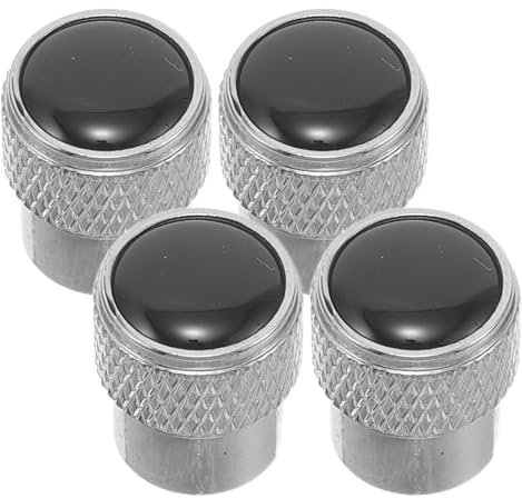 Ventilkappen aus Metall aus Aluminiumlegierung 4 Stück Silber
